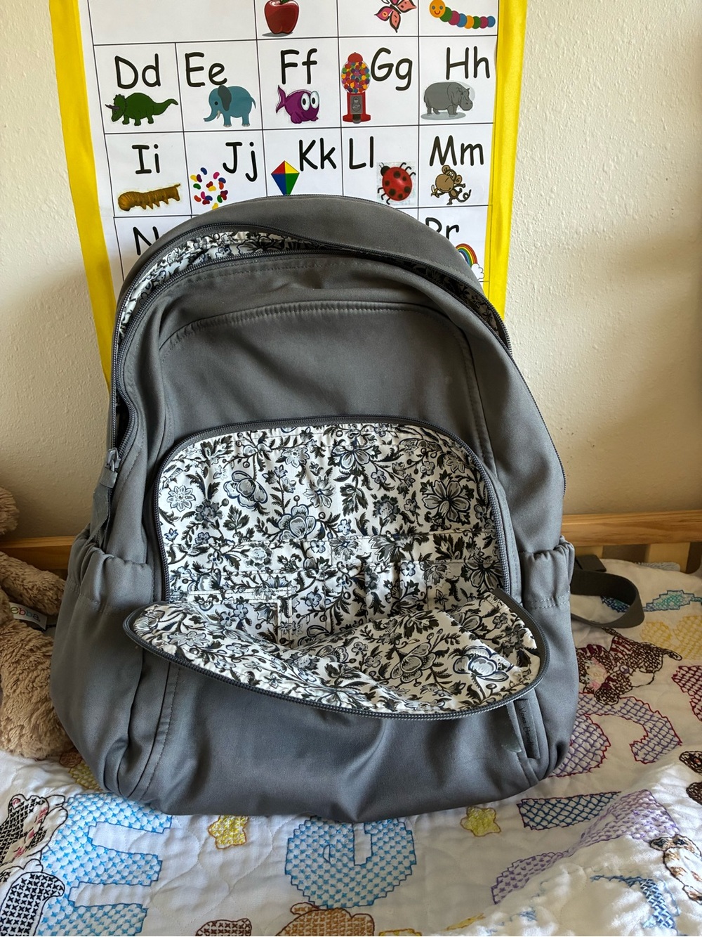 Vera Bradley womens Recycled Cotton Campus Backpack Bookbag - Picture 9 of 9